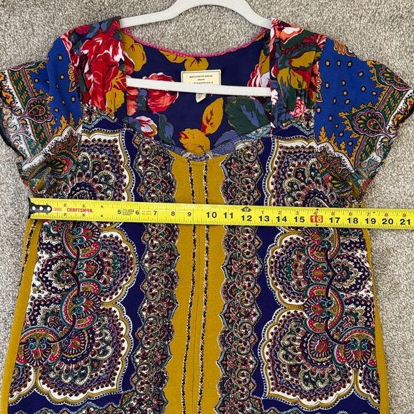 ANTHROPOLOGIE MOULINETTE SOEURS Women Sz 12 Paisley Teresita Printed Top Blouse - Picture 7 of 11